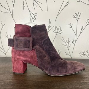 Roger Vivier Polly Two Tone Suede Boots